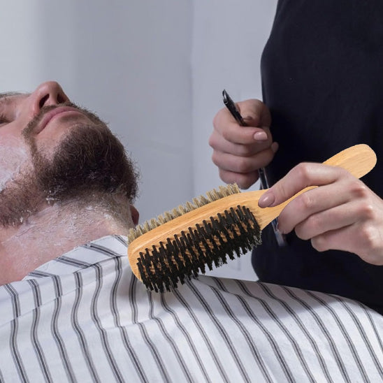 Brosse à cheveux en poils de sanglier pour hommes