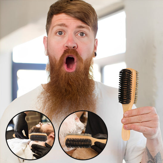 Brosse à cheveux en poils de sanglier pour hommes