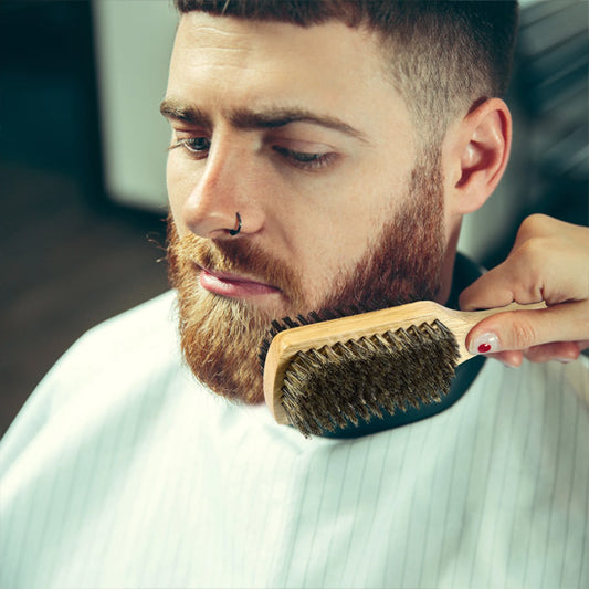 Brosse à cheveux en poils de sanglier pour hommes