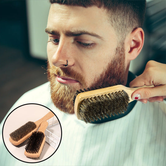 Brosse à cheveux en poils de sanglier pour hommes