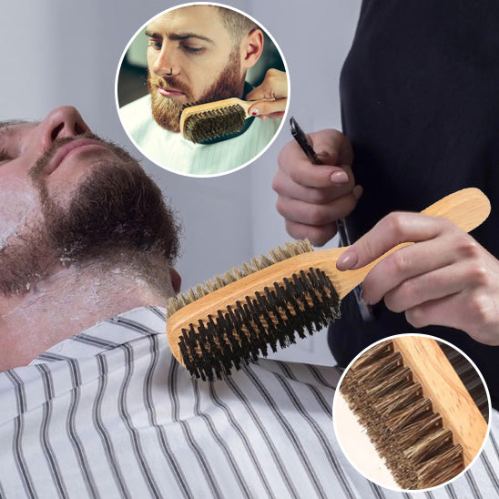 Brosse à cheveux en poils de sanglier pour hommes
